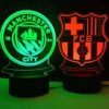 Smart 3D Illusion Lamp Of FC Barcelona And City Manchester