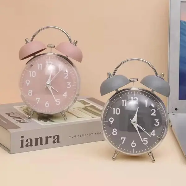 Convenient Night Light Twin Bell Alrm Clock