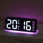 Led Digital Colorful Alarm Clock With Date Temperature