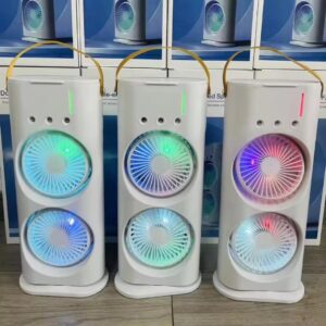 Rechargeable Remote Control Double Head Portable Air Cooler Fan