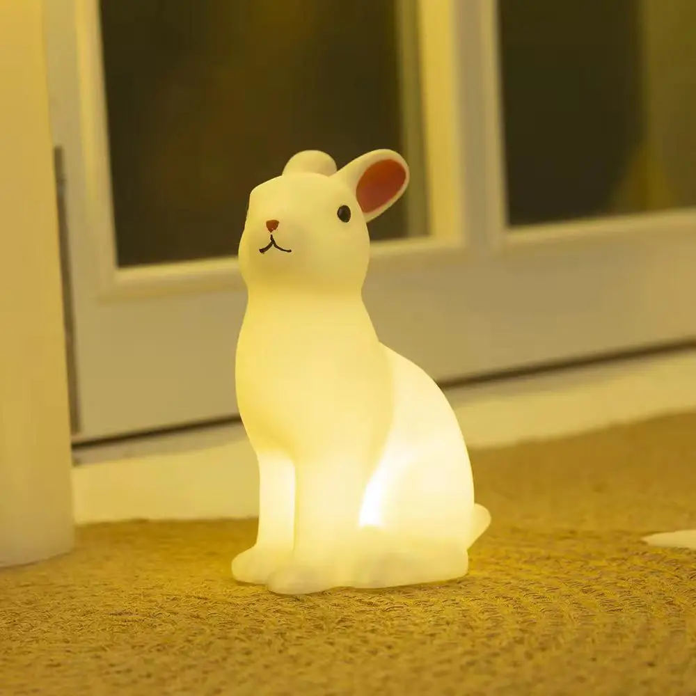 Rabbit Night Light Cute Home Decor Silicone