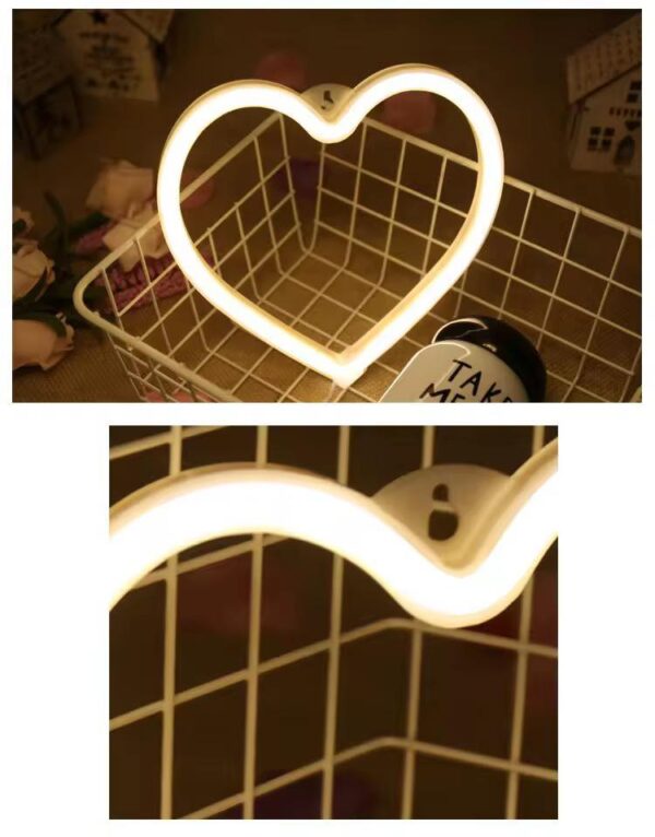 Creative Room Decoration Heart Shape Neon Light