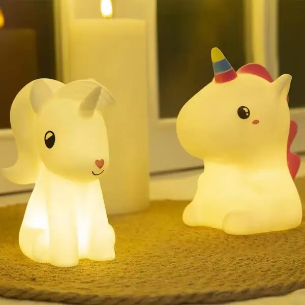 Rabbit Night Light Cute Home Decor Silicone