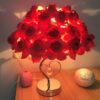 Modern Wedding Decor Electric Table Lamp Gift Wedding Bedroom Bedside Desk Lamp Creative Rose Flower Light Body Color White