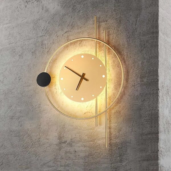 LED Wall Lamp Art Clock Design Wall Light Creative Aisle Bedroom Decoration