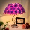 Modern Wedding Decor Electric Table Lamp Gift Wedding Bedroom Bedside Desk Lamp Creative Rose Flower Light Body Color White