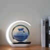 Table Lamp USB Wireless Charging Desk Lamp 3D Hourglass Ornaments Sand Painting Night Light for Office Room Decoration